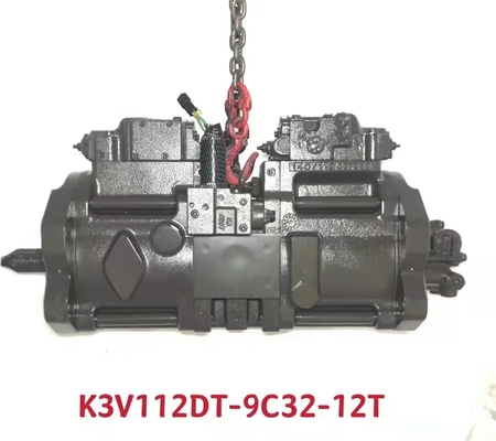 K3V112DT-9C23-12T รถขุดปั๊มไฮดรอลิก Assy ปั๊มลูกสูบคู่